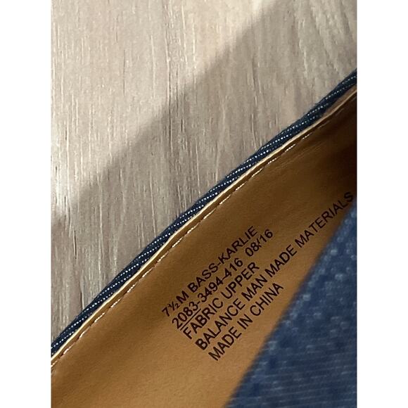 Bass,‎ Denim Wedge, Size 7.5, KB228 - Picture 4 of 5